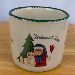 Crazy Mountain Ceramic Holiday Candle Holder